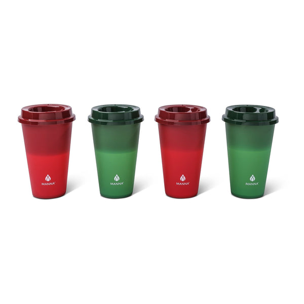 Manna Hot Colour Changing Cups with Lids, 16-oz, 4-pk S3