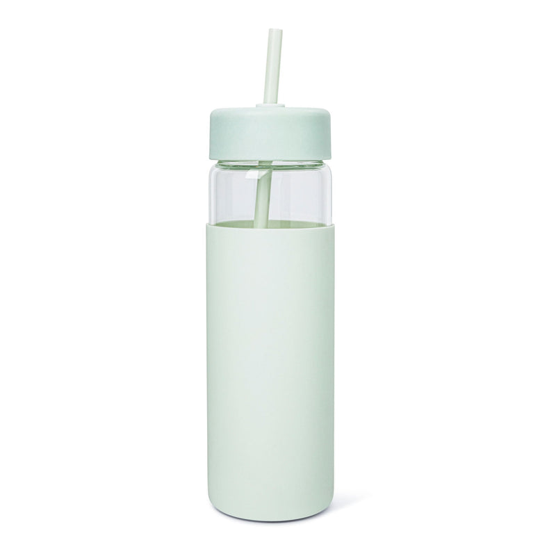 Manna Swing Glass Tumbler with Straw, 24-oz, Assorted Colours T5
