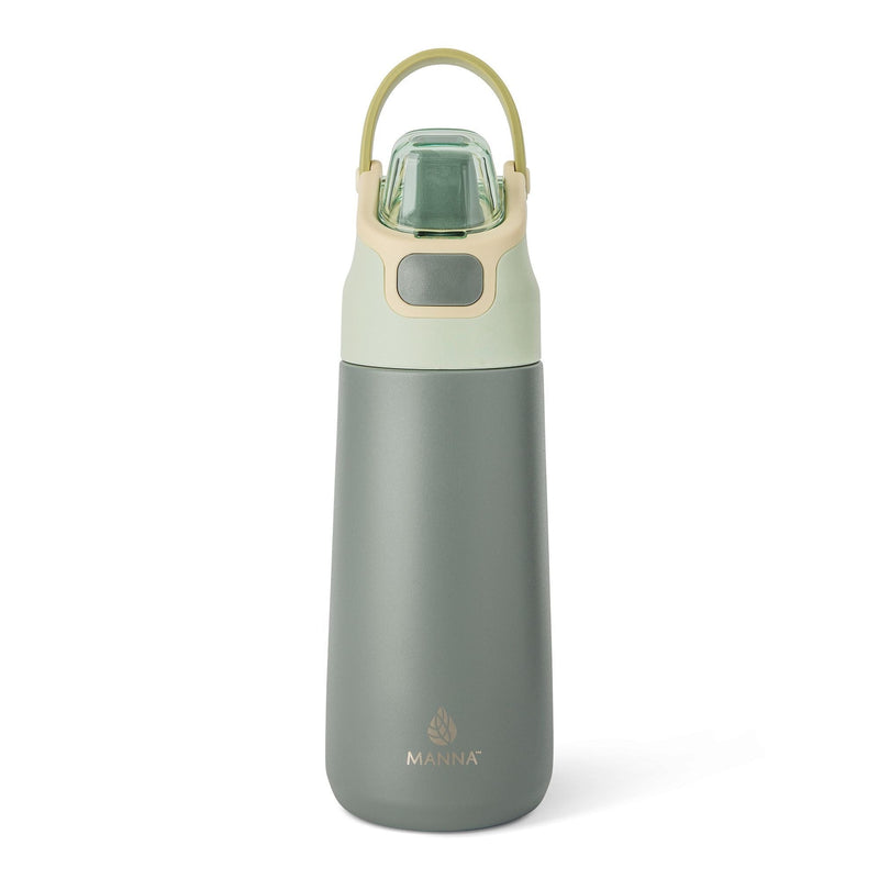 Manna Tandem Eco Stainless Steel Insulated Bottle, 16-oz, Midnight, with Permalock Lid Q7