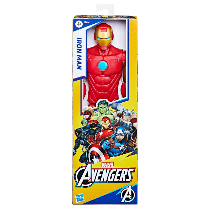 Marvel Avengers Titan Hero Series Iron Man Action Figure, 12-in Toy, Ages 4+ W7