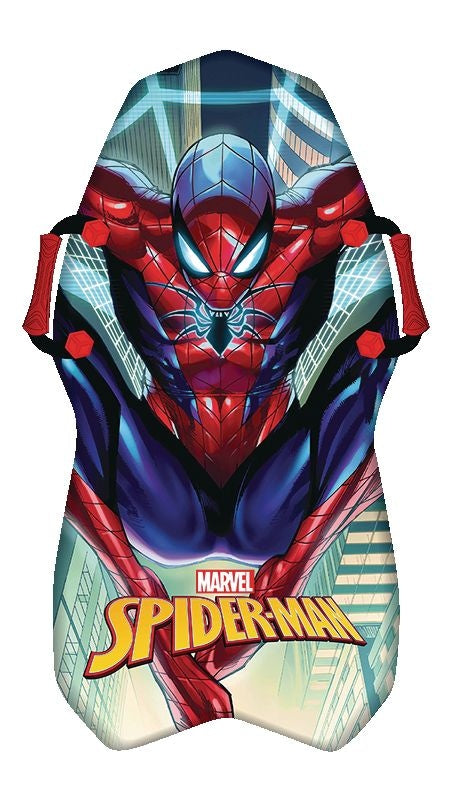 Marvel Spiderman Kids' 1-Person Lightweight Foam Winter Snow Sled/Toboggan with Handles O1