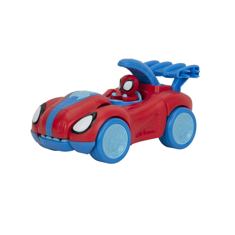 Marvel Spidey & His Amazing Friends Spidey-Rex Racer Vehicle, 2-in-1, Darts Included, Ages 3+ T7