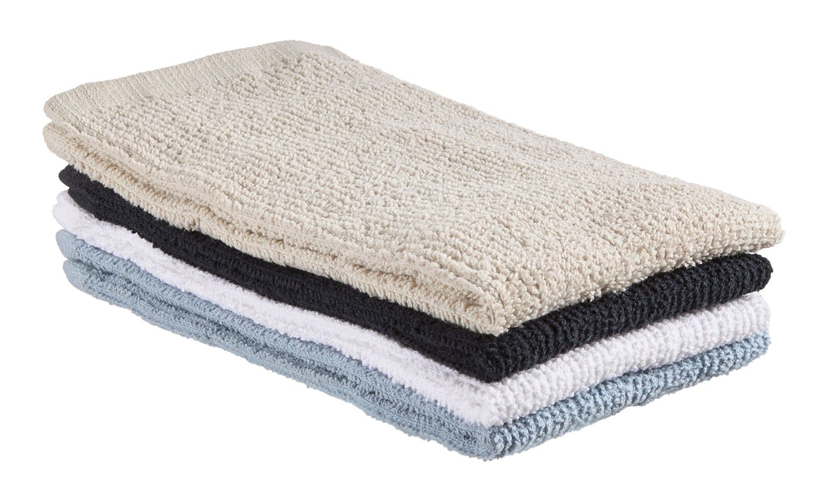 Master Chef Bar Mop Kitchen Towels, Black, Grey, Blue & White, 16-in, 4-pk