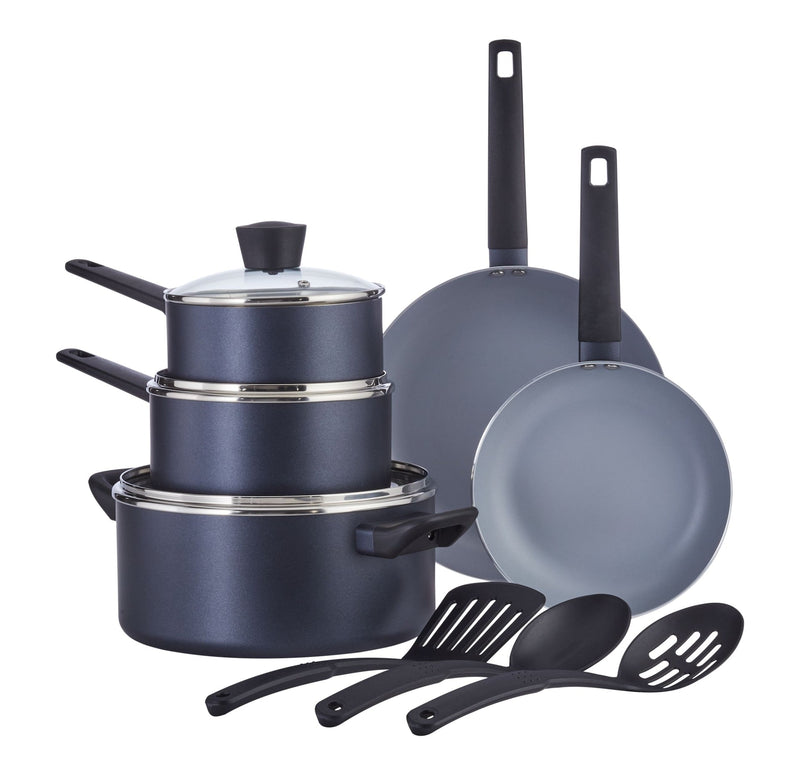 Master Chef Blue/Grey Non-Stick Cookware Set, 11-pc I3