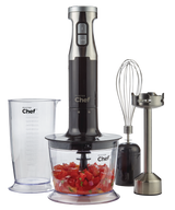MASTER Chef Corded Hand Blender with Whisk, Stainless Steel, Black