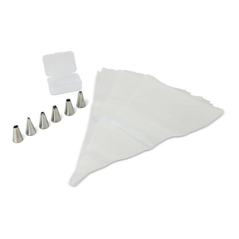 Master Chef Disposable Piping Bags with 6 Tips, 30-pc S0