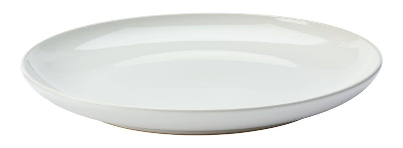 Master Chef Essential Coupe Stoneware Dinner Plate, 1-pc, Bright White X8