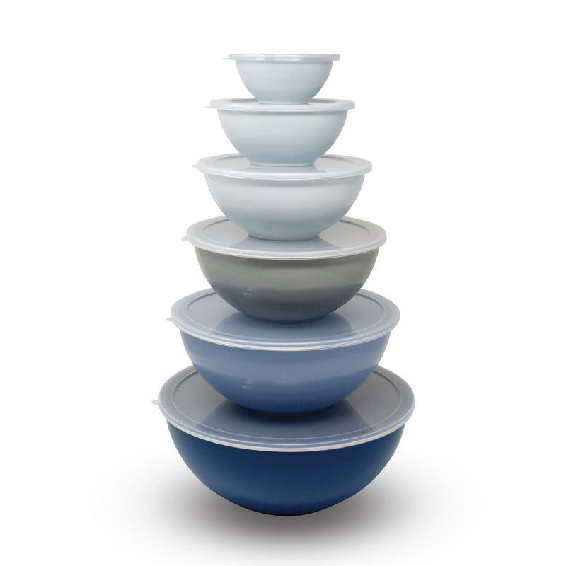 MASTER Chef Mixing Bowl Set with Lids, Blue, 12-pc H9