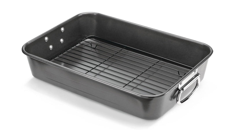 MASTER Chef Multi-Purpose Roaster with Rack, Dishwasher Safe, 9-12 lb, 25.4 x 38cm B8