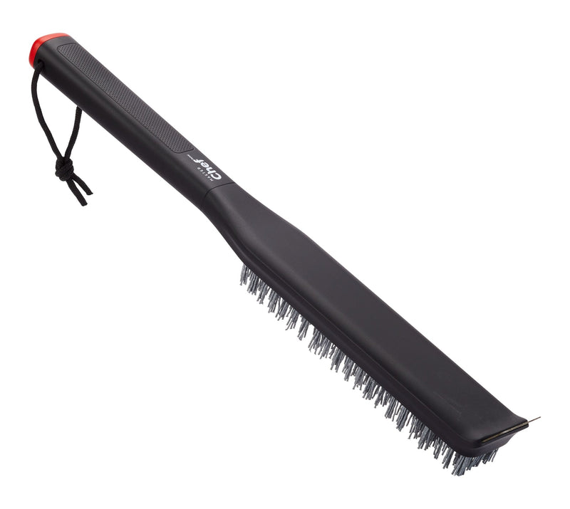 MASTER Chef Pizza Stone Cleaning Brush & Scraping Tool with Ergonomic Grip, Black Z2