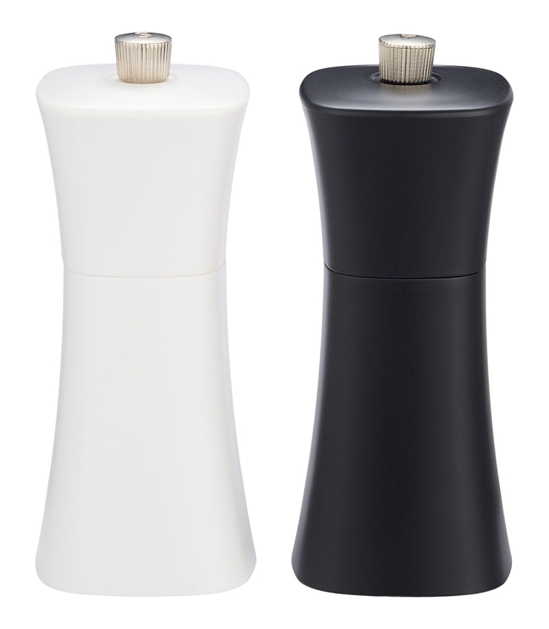 MASTER Chef Plastic Salt & Pepper Grinder Set, Black & White F6