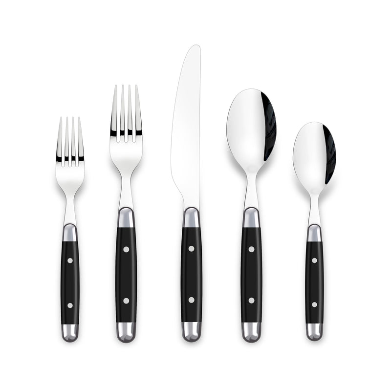 MASTER Chef Rivet Flatware Set, Serves 4, 20-pc, with Caddy B1