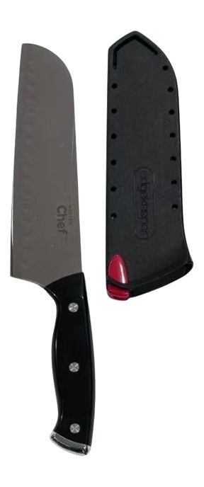 Master Chef Santoku Knife, High-Carbon Steel, 7-in J6