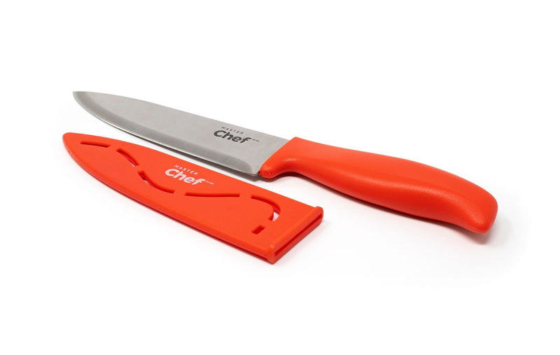 MASTER Chef Stainless Steel Knife with Sheath, 6-in, Assorted Colours I4