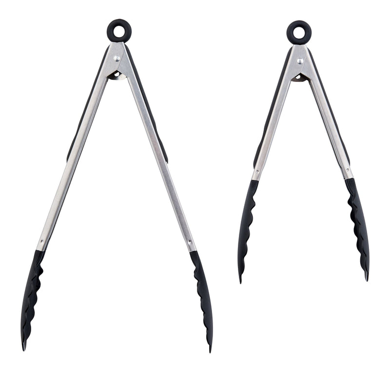 Master Chef Stainless Steel Tong Set with Nylon Heads, 2-pc Z4