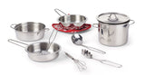 MASTER Chef Toy Kitchen Stainless Steel Cookware Set For Kids, 10 pc, Ages 3+