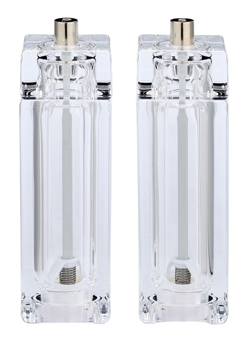 MASTER Chef Transparent Acrylic Salt & Pepper Grinder Set D3