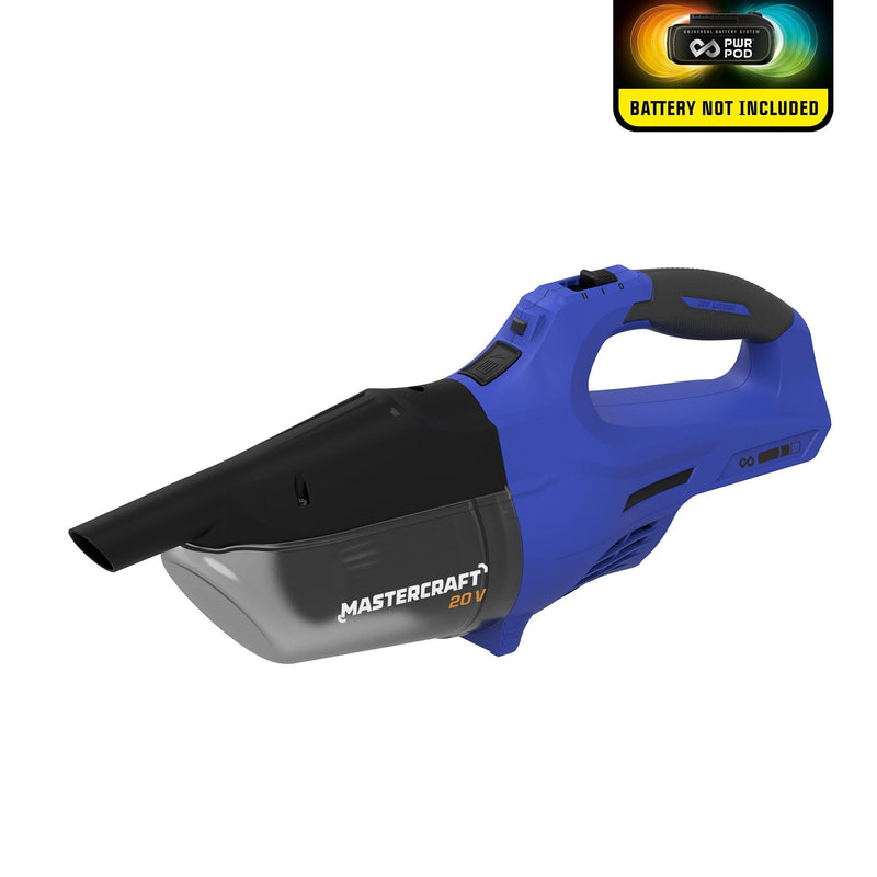 Mastercraft 20V Cordless Hand Vacuum, Tool Only, PWR POD Compatible W4