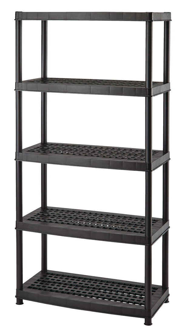 Mastercraft 5-Shelf Resin/ Plastic Storage Rack/ Shelving Unit, 36 x 18 x 72-in A9