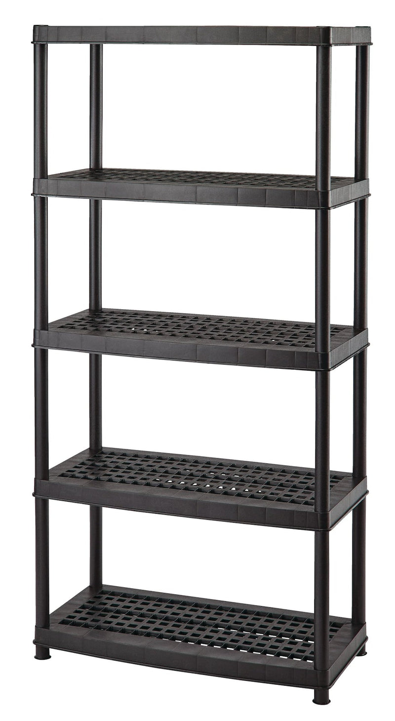 Mastercraft 5-Shelf Resin/ Plastic Storage Rack/ Shelving Unit, 36 x 18 x 72-in A9