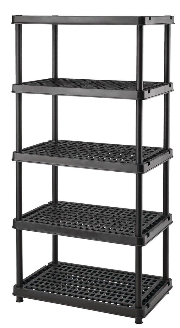 Mastercraft 5-Shelf Resin/ Plastic Storage Rack/ Shelving Unit, 36 x 24 x 72-in U2
