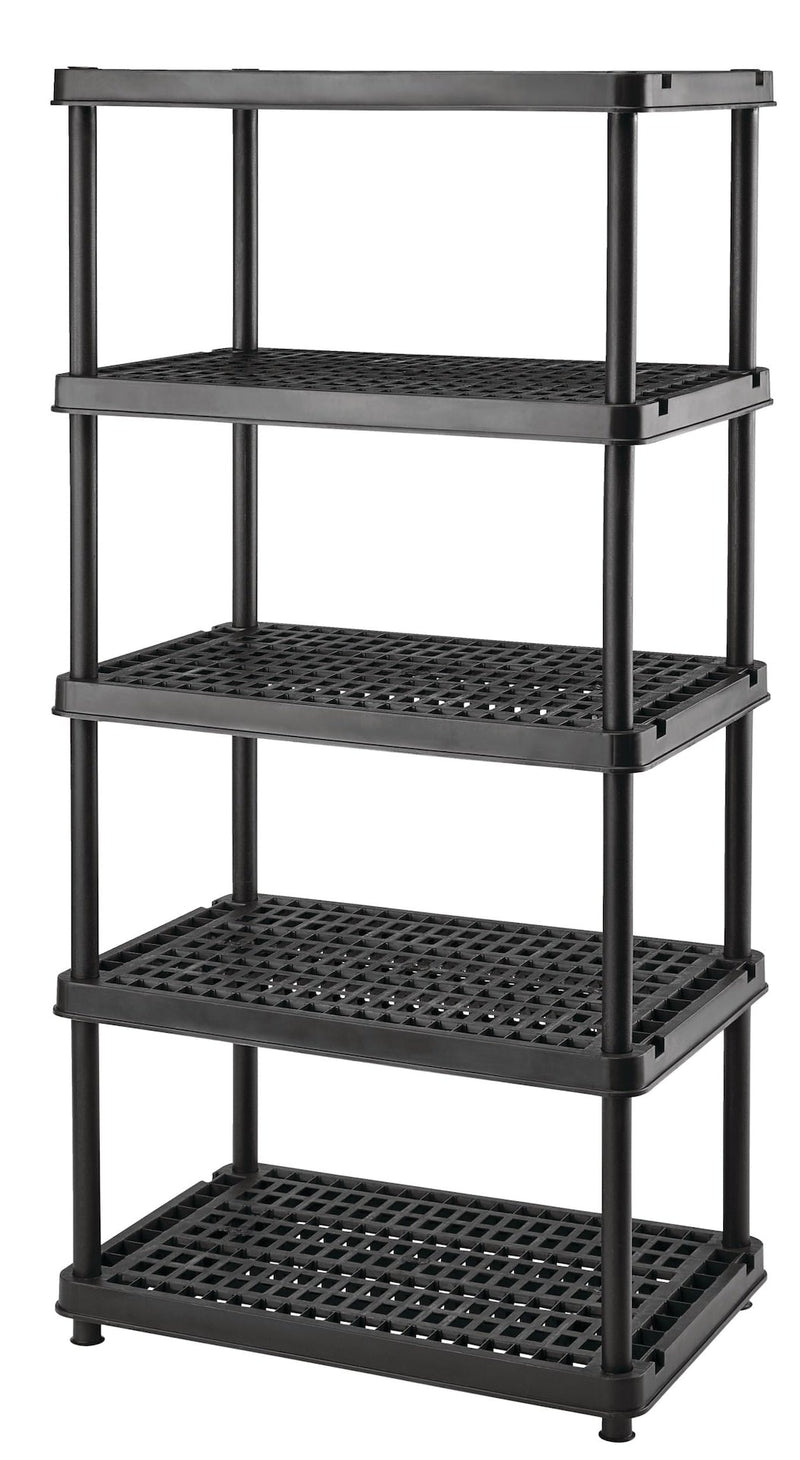 Mastercraft 5-Shelf Resin/ Plastic Storage Rack/ Shelving Unit, 36 x 24 x 72-in U2