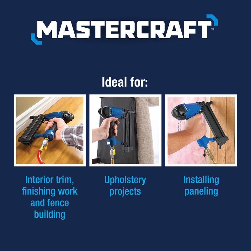 Mastercraft 6-Gallon Oil-Free Portable Pancake Air Compressor & Brad Nailer Kit, 150-PSI S8