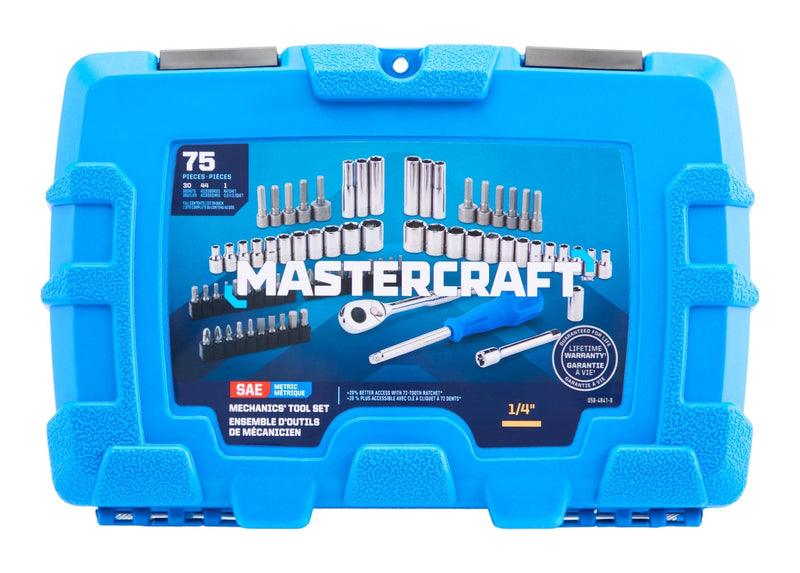 Mastercraft 75 Piece 3/8" Drive Socket Set L6