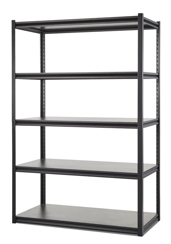 Mastercraft Adjustable 5-Shelf Steel Metal & Wood Storage Rack/Shelving Unit, 48 x 24 x 72-in O8