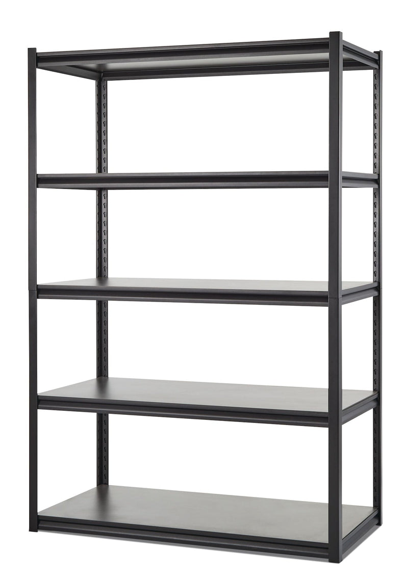 Mastercraft Adjustable 5-Shelf Steel Metal & Wood Storage Rack/Shelving Unit, 48 x 24 x 72-in O8