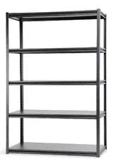 Mastercraft Adjustable 5-Shelf Steel Metal & Wood Storage Rack/Shelving Unit, 48 x 24 x 72-in