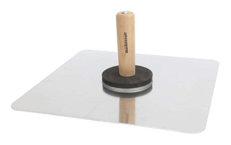 Mastercraft Aluminum Hawk, with Wooden Handle, Plaster & Drywall Tool, 13 x 13-in A3