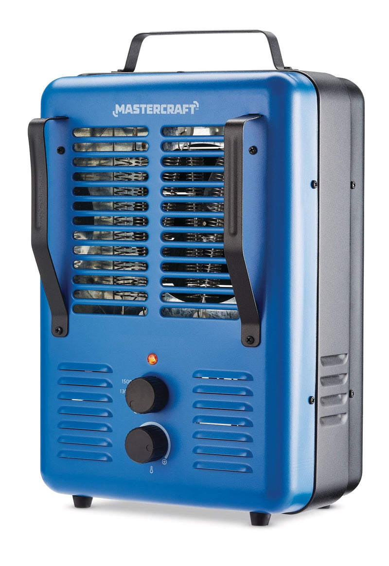 Mastercraft Deluxe Milkhouse Utility Space Heater with Thermostat, 1500W, Blue U6