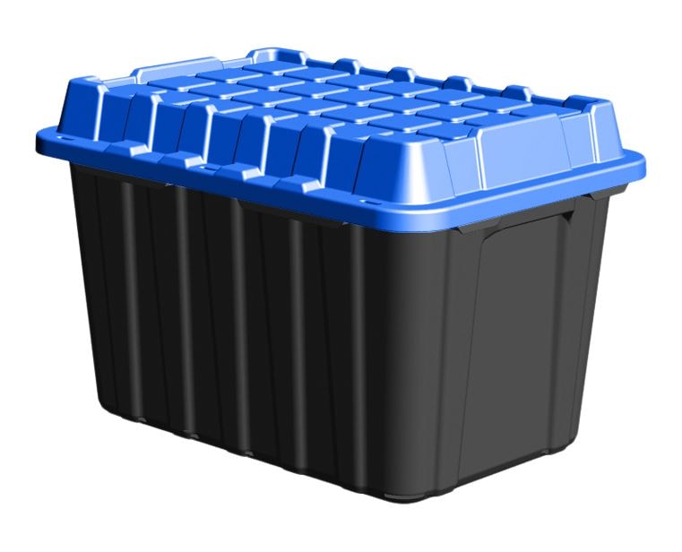 Mastercraft Heavy-Duty Polypropylene Tote with Domed Lid, 120-L I9