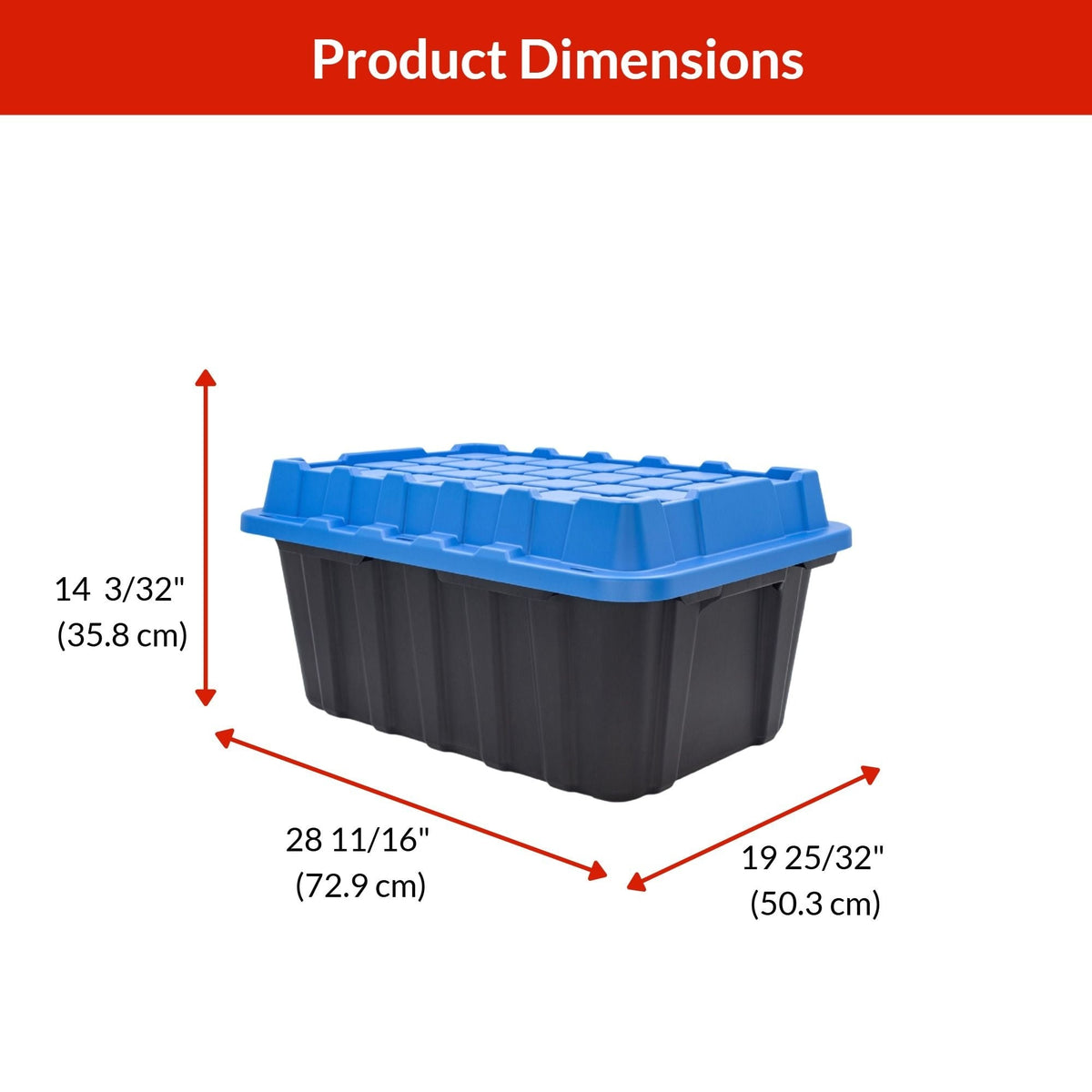 Mastercraft Heavy-Duty Polypropylene Tote with Domed Lid, 88-L