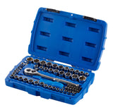 Mastercraft Mechanic's Tool Set with Case, Nickel-Plated, SAE/Metric, 62-pc