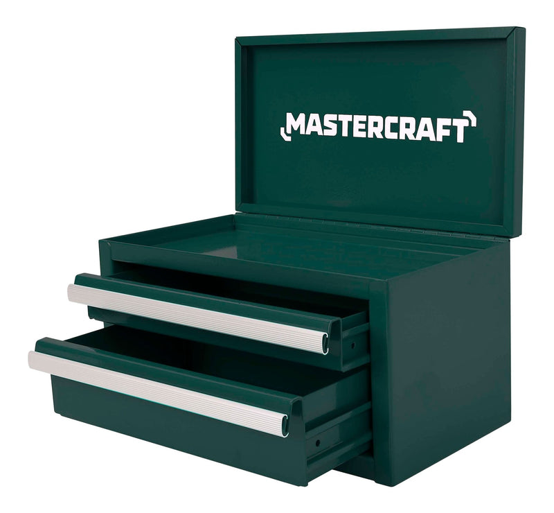 Mastercraft Miniature 2-Drawer Green Steel Toolbox I8
