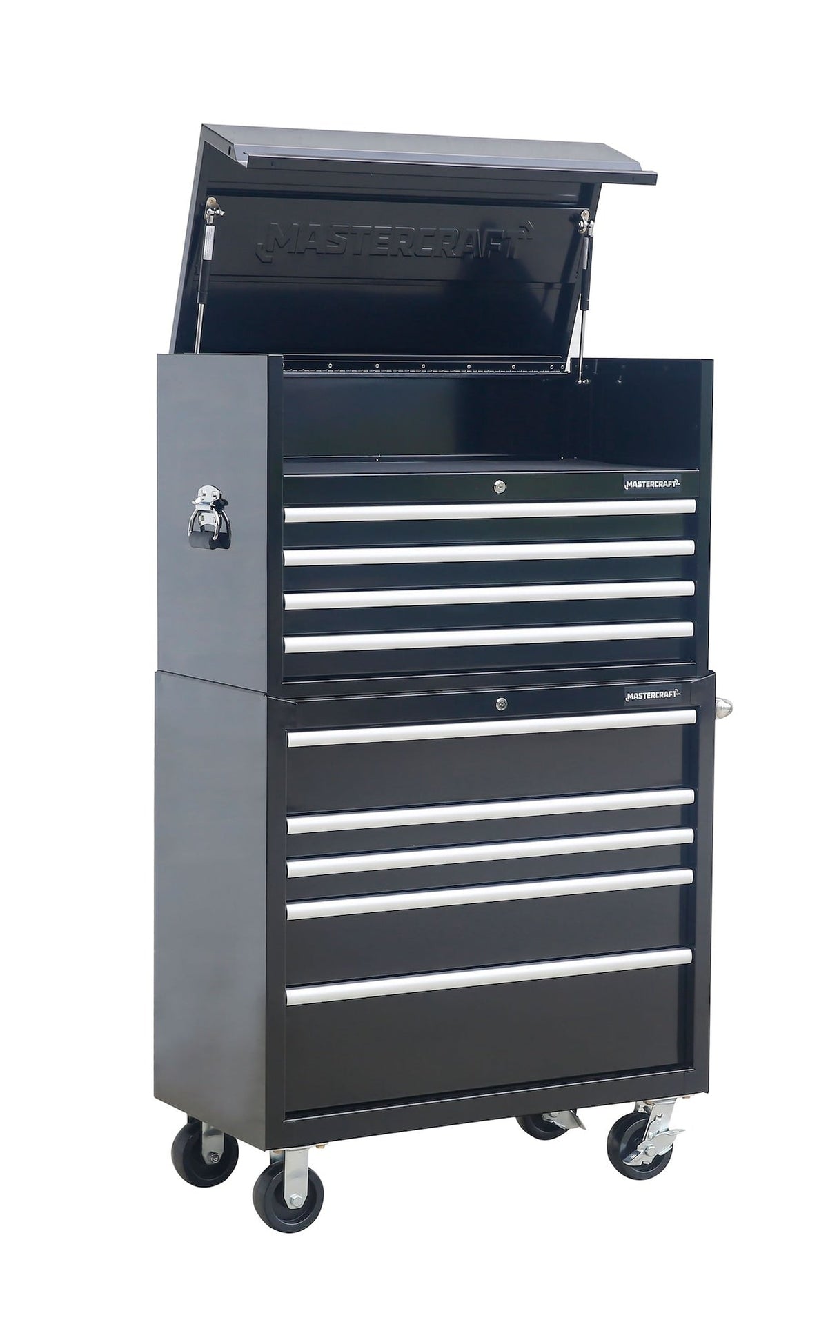Mastercraft Powder-Coated Steel Tool Chest with Liners, Black, 36-in