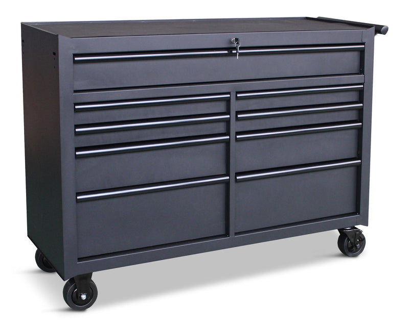 Mastercraft Rolling Tool Storage Cabinet with 9 Drawers, Black, 52-in C3