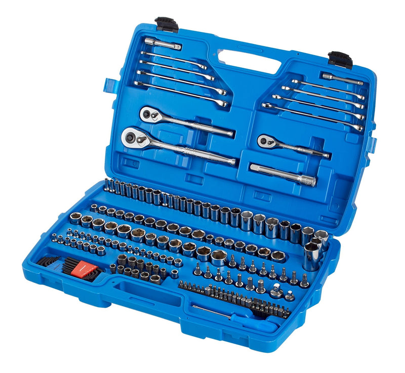 Mastercraft Socket Set, 184-pc, SAE / Metric, CRV, Nickel-Chrome Plating I4