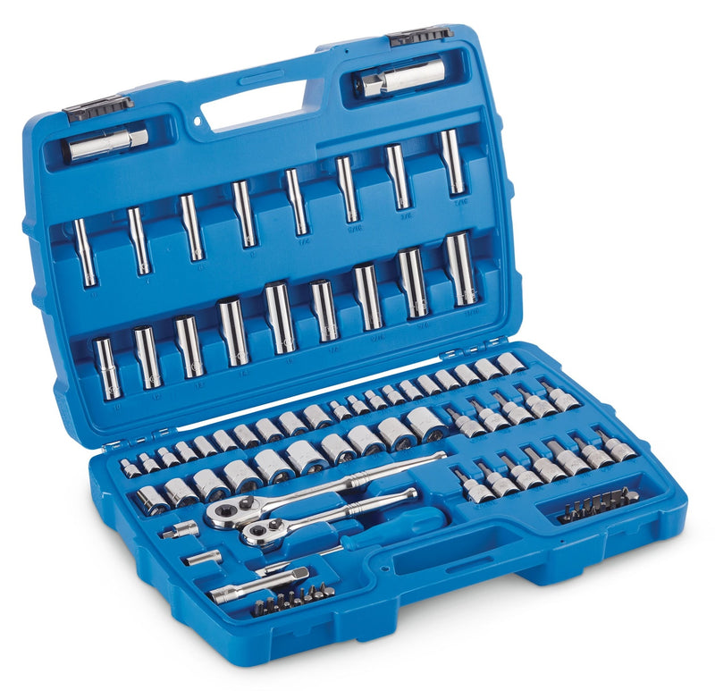Mastercraft Socket Set, 95-pc, SAE / Metric, CRV, Nickel-Chrome Plating R5
