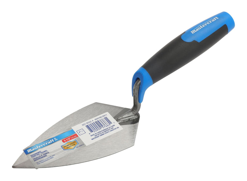 Mastercraft Steel Masonry, Concrete & Brick Pointing Trowel with Comfort Grip, 5.5-in R5