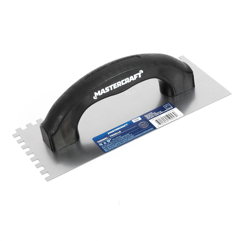 Mastercraft Steel Square-Notch Adhesive Trowel For Ceramic Tile & Flooring L5