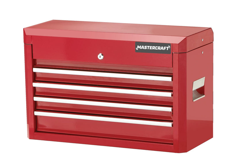 Mastercraft Tool Chest with 4 Drawers, Deep Red, 24-in O8