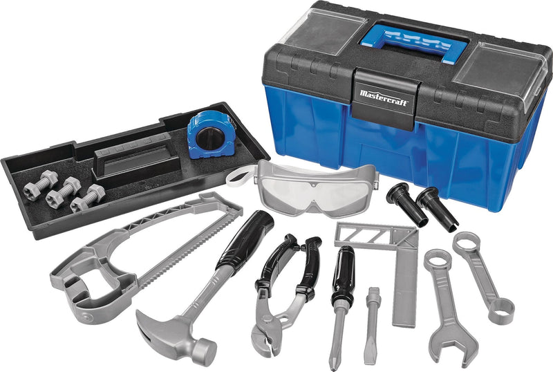 Mastercraft Toy Tool Box withAccessories For Kids, 18 pc, Age 1+ M0