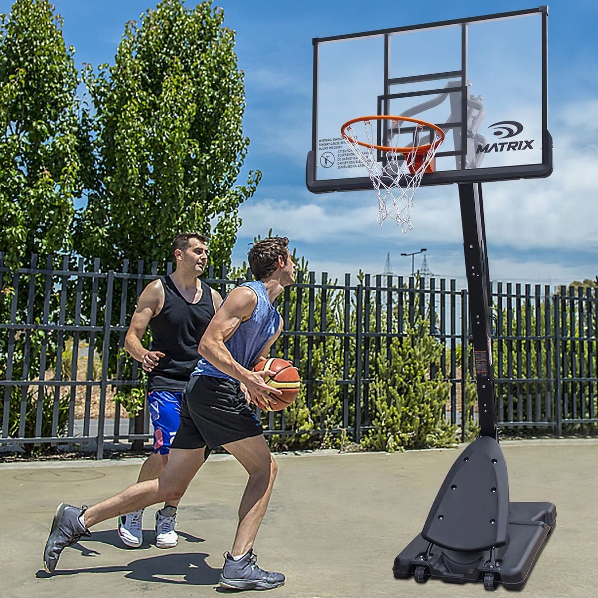 MATRIX Portable Adjustable Basketball System, 54-in