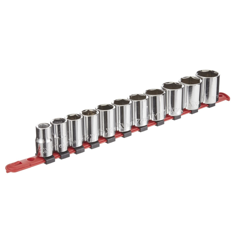 MAXIMUM 1/2-in Drive 6 Pt. Socket Set, SAE, Nickel-Chrome Plating, 11-pc X1