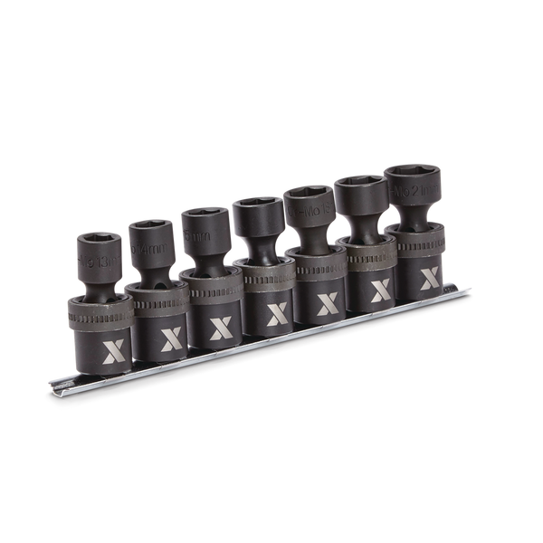 MAXIMUM 1/2-in Drive Swivel Impact Socket Set, 7-pc, Metric, Cr-Mo W1