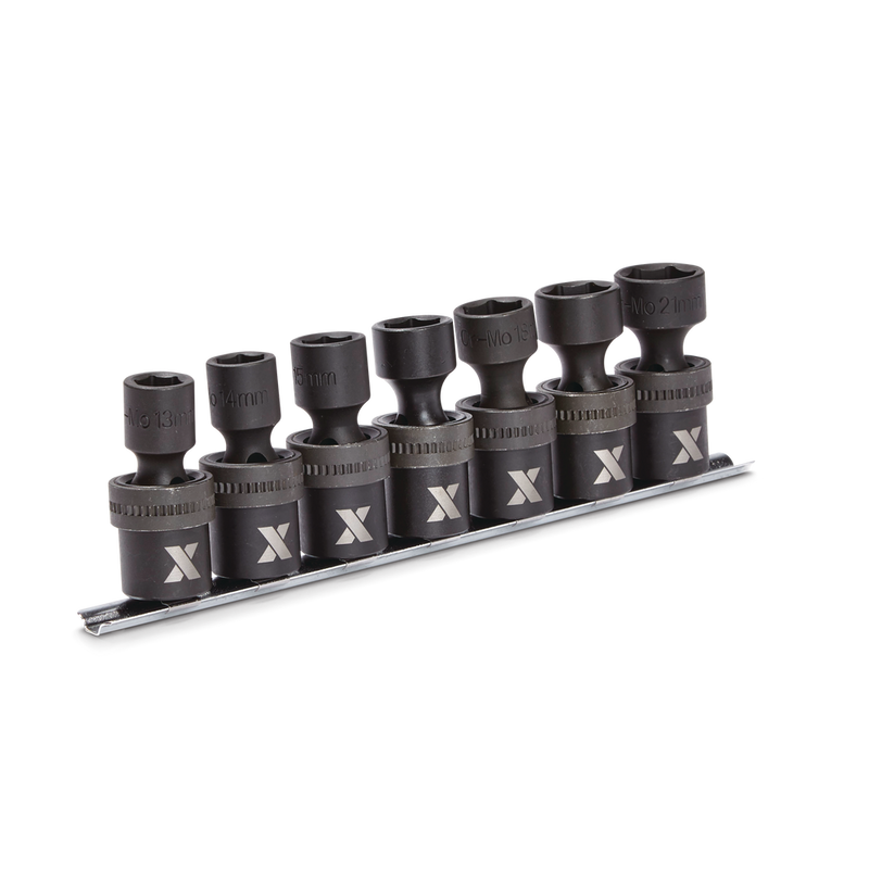 MAXIMUM 1/2-in Drive Swivel Impact Socket Set, 7-pc, Metric, Cr-Mo W1
