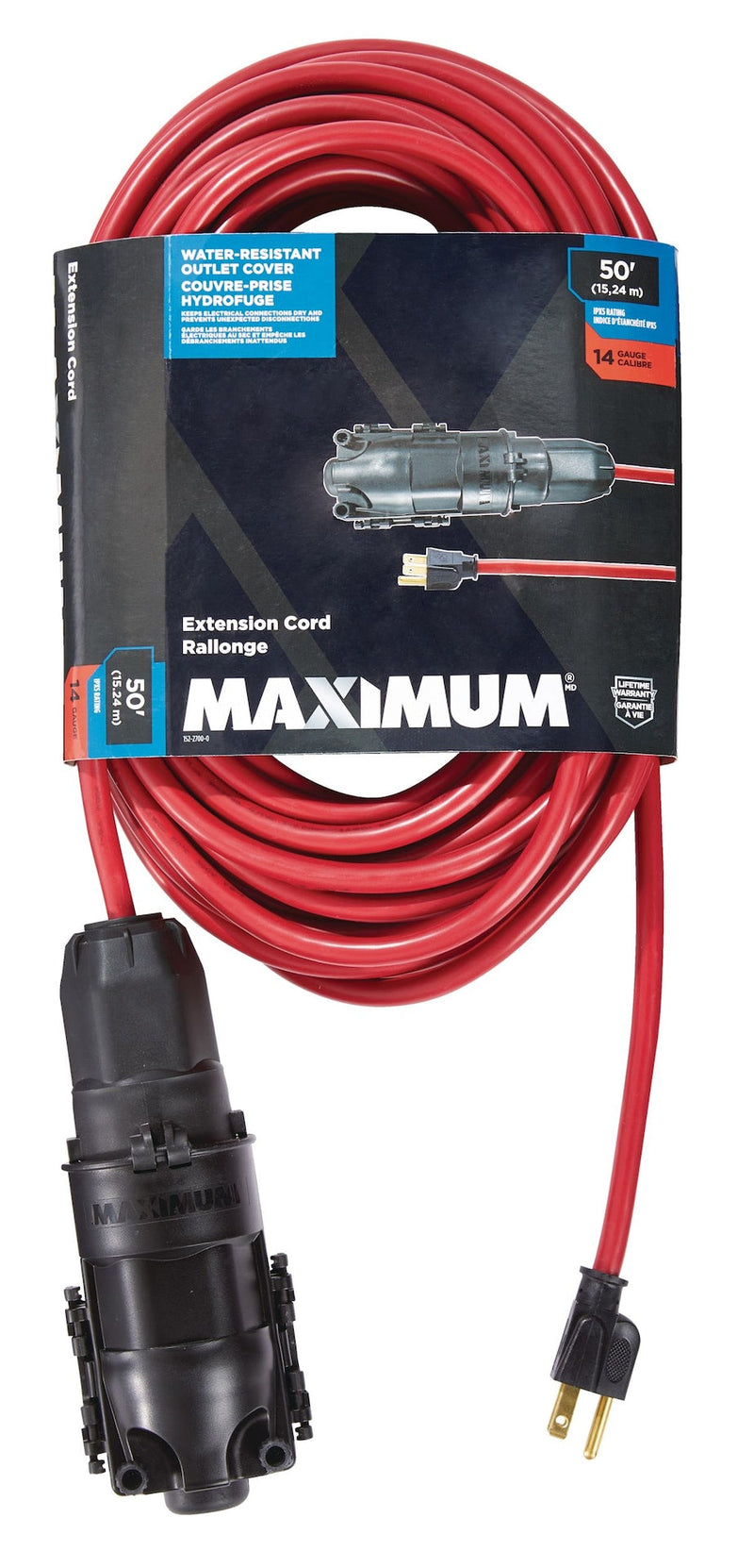 MAXIMUM 14/3 SJTW Weather-Guard Extension Cord, 50-ft Z1